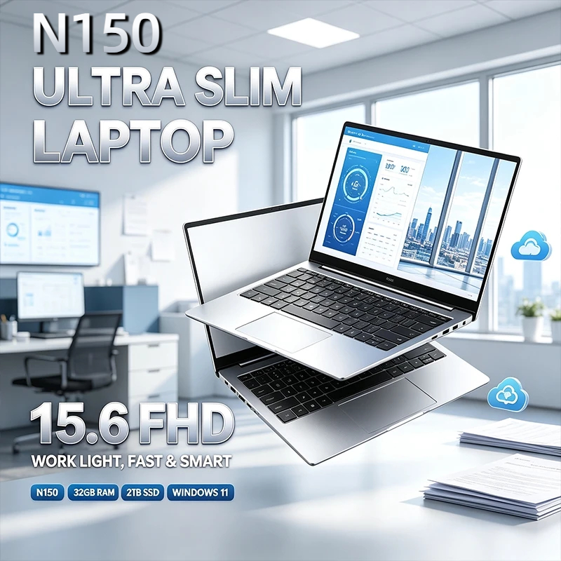 Ddr4 Laptop Ram - 120HzのフルHD IPSディスプレイ、15.6インチ、Intel Core N150プロセッサー、32GBの大容量RAM、2TBの高速SSD、バックライト付きキーボード、長時間のバッテリー駆動。