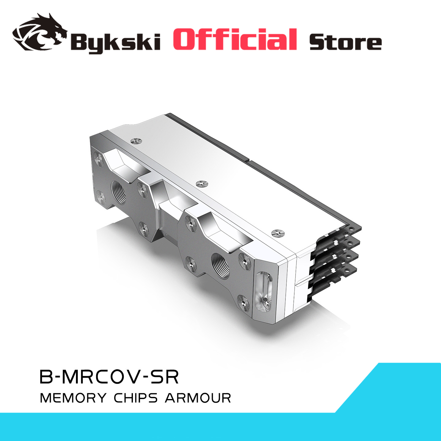 Server Memory Ddr4 - Bykskiサーバーメモリーウォーターブロック、DDR4 DDR5デュアルまたは4チャンネル対応、2個または4個のRAMシルバー銅ラジエーター、B-MRCOV-SR