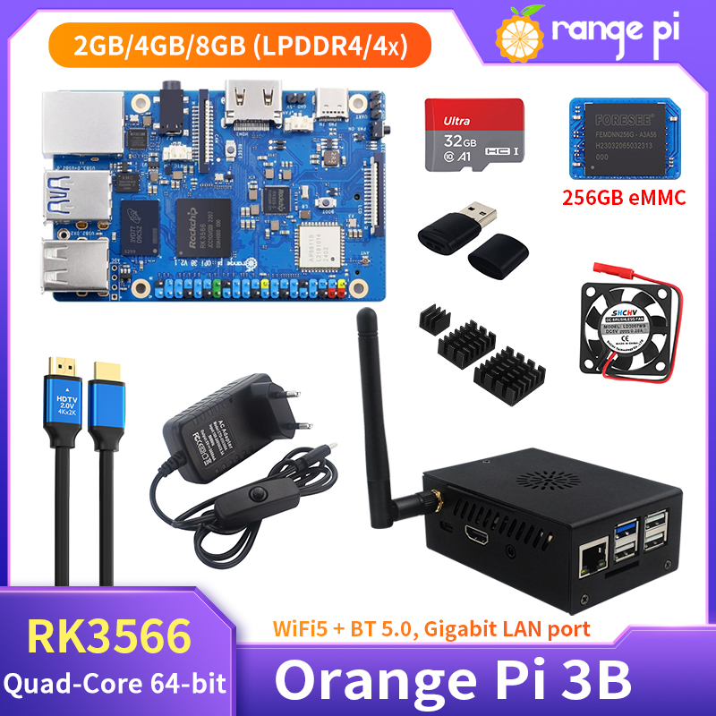 Ram Memory Module - Orange Pi 3B 8GB/4GB/2GB RAM RK3566クアッドコア64ビットWiFi+BLEギガビットSBC