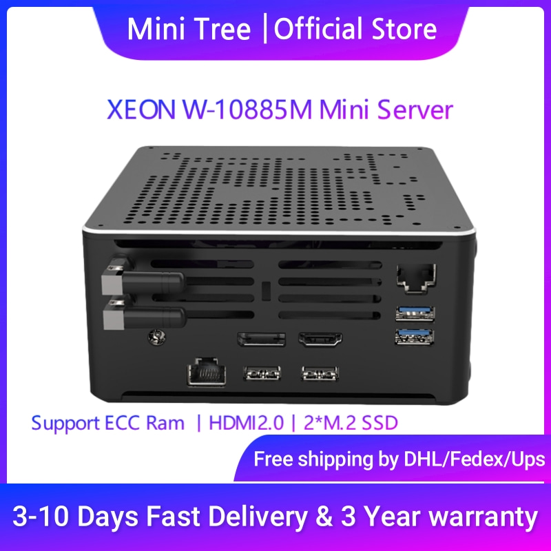 Ddr4 Desktop Ram - Intel-Mini Gaming PC,xeon,W-10885M,ecc ram,win11,2 x ddr4,nvme,2lans,オフィス,ゲーマー,デスクトップコンピューター,Webサーバー,ホスト,hd,dp,2186m