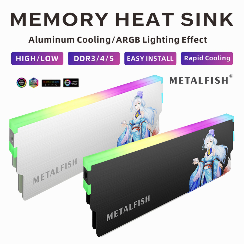 METALFISH DRAM ヒートシンク 5V-3PIN  - Ddr4 Desktop Ram のレビューと価格