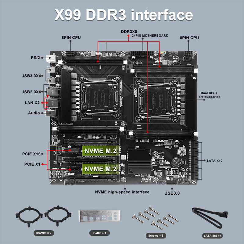 X99 デュアルソケット Cpu マザーボード Lga201 - Ecc Ram Server のレビューと価格